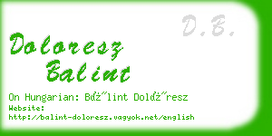 doloresz balint business card